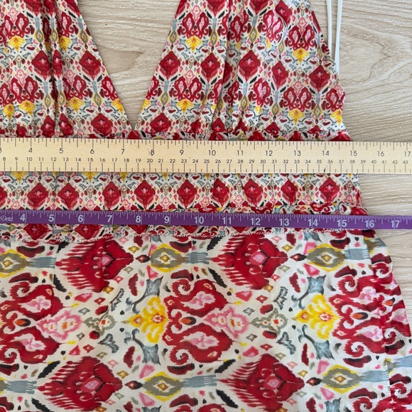 Alice + Olivia 10 Karolina Maxi Dress Braided Strap Tiered Ruffle Ikat Print - Picture 13 of 16